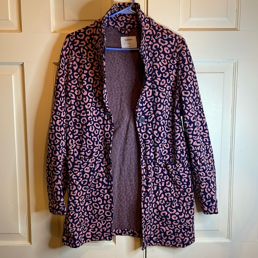 Navy and pink cheetah jacket 
New with tags